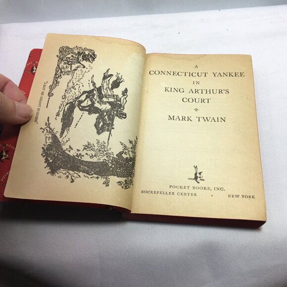 A CONNECTICUT YANKEE IN KING ARTHUR’S COURT Mark Twain 1ST POCKET PRINTING - Picture 6 of 7